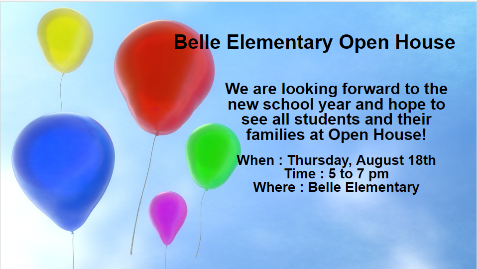Belle Elementary Open House